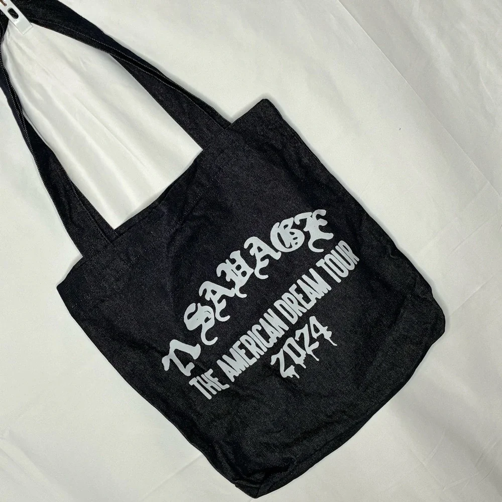 NWOT 21 Savage Dark Denim Carrie Tote Bag